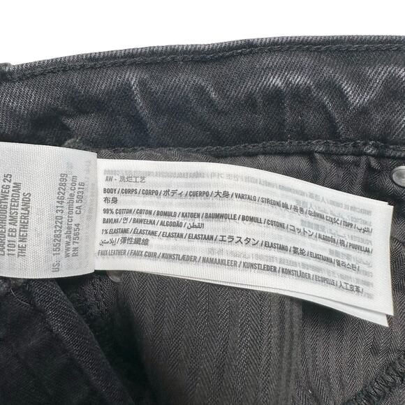 A&F | Women | The 90s Straight Ultra High Rise Faux Leather Trim Jeans | Size 29 - Picture 7 of 13